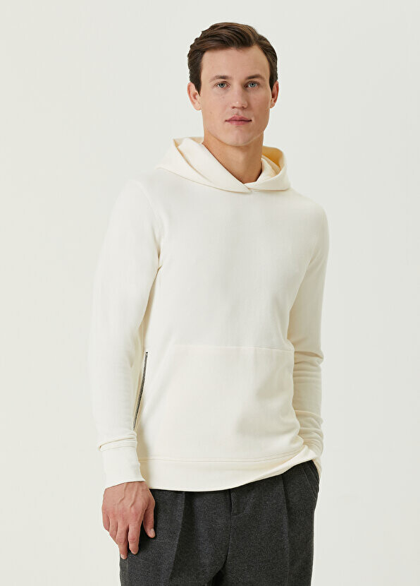 

Белый свитшот с капюшоном John Elliott