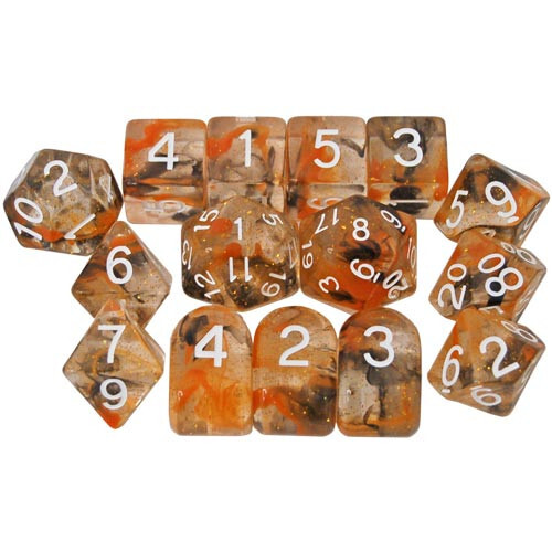 

Аксессуары Role 4 Initiative R4I Dice w/ Arch'd4: Diffusion - Volcanic Blast w/ White (15)