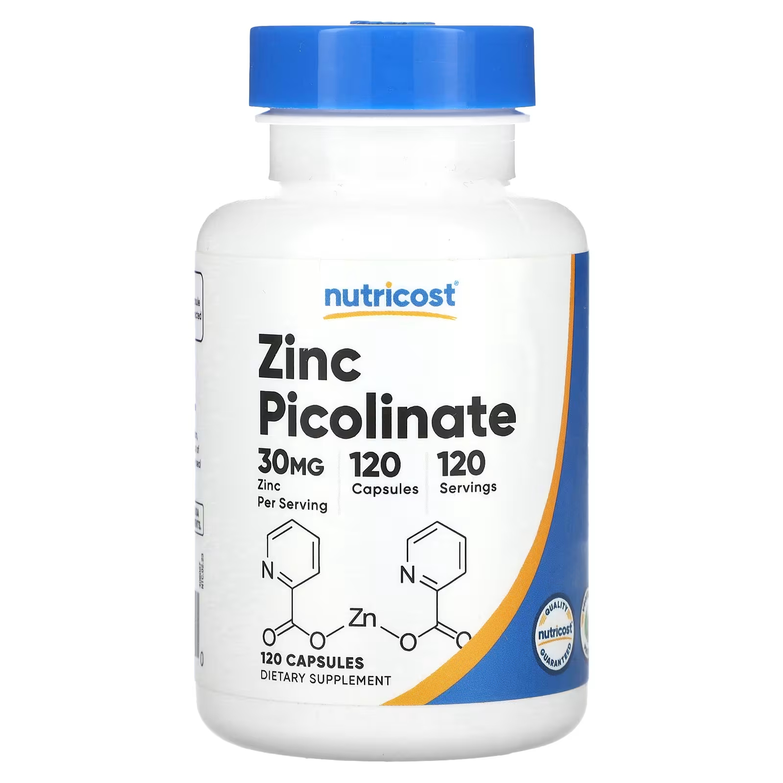Пиколинат цинка Nutricost 30 мг, 120 капсул lifetime vitamins пиколинат цинка 30 мг 100 капсул