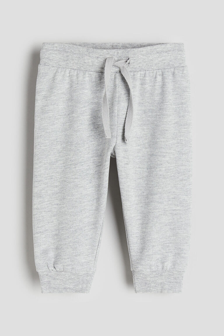 Хлопковые спортивные штаны H&M, серый
