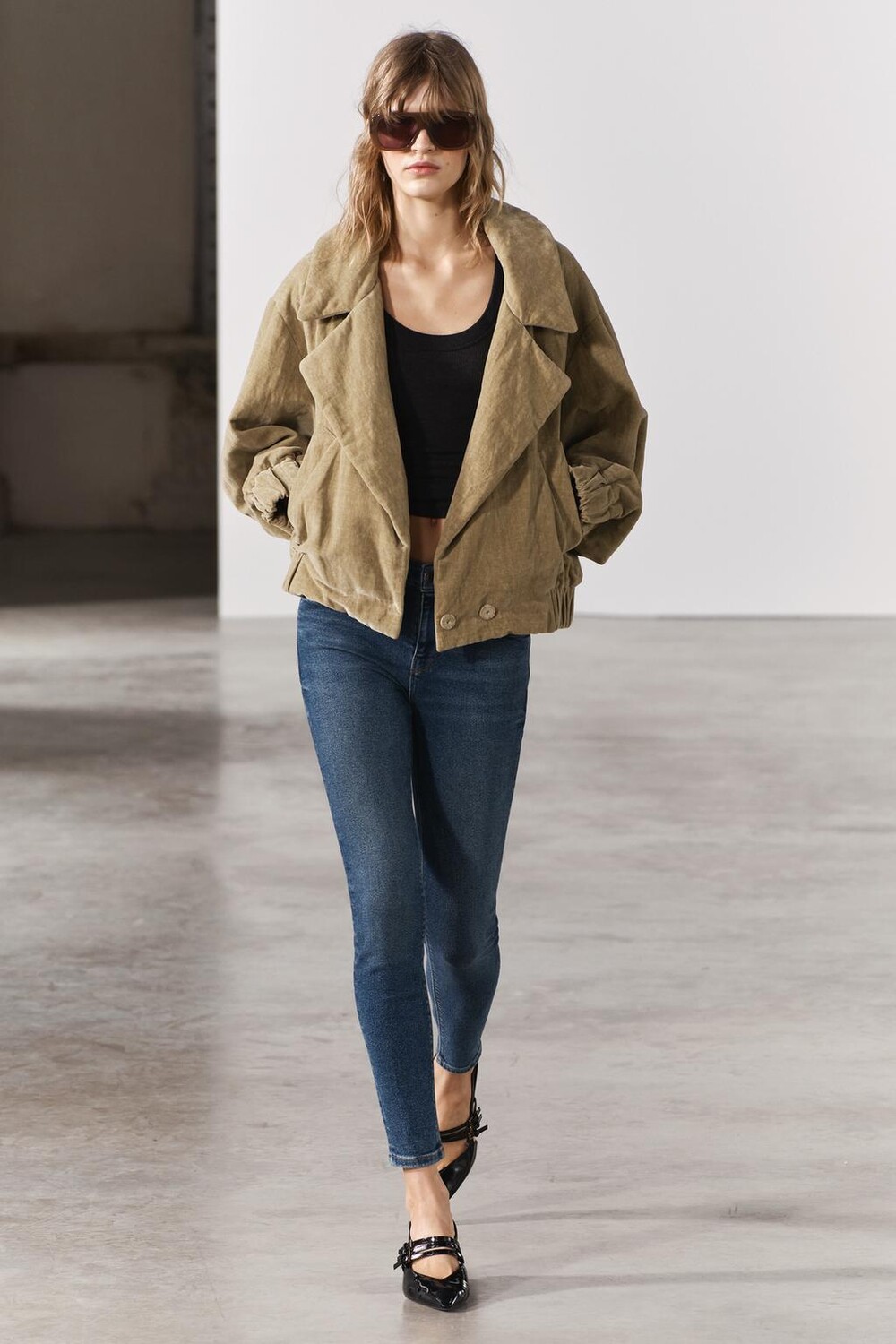 

Джинсы скинни средней посадки 80-х годов ZARA, средне-синий
