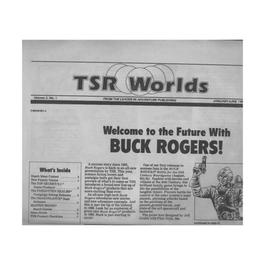 

Журнал Vol. 2, #1, TSR Worlds Magazine