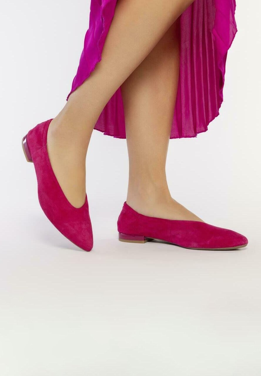 

Балетки Con Punta Fina Y Fruncida Para Gageac Gioseppo, цвет fuxia
