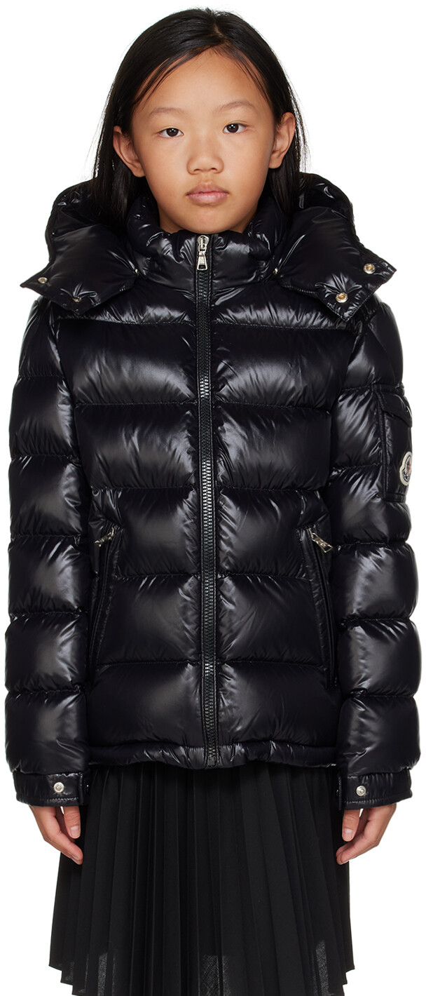 

Moncler Enfant Kids Черный пуховик Maya