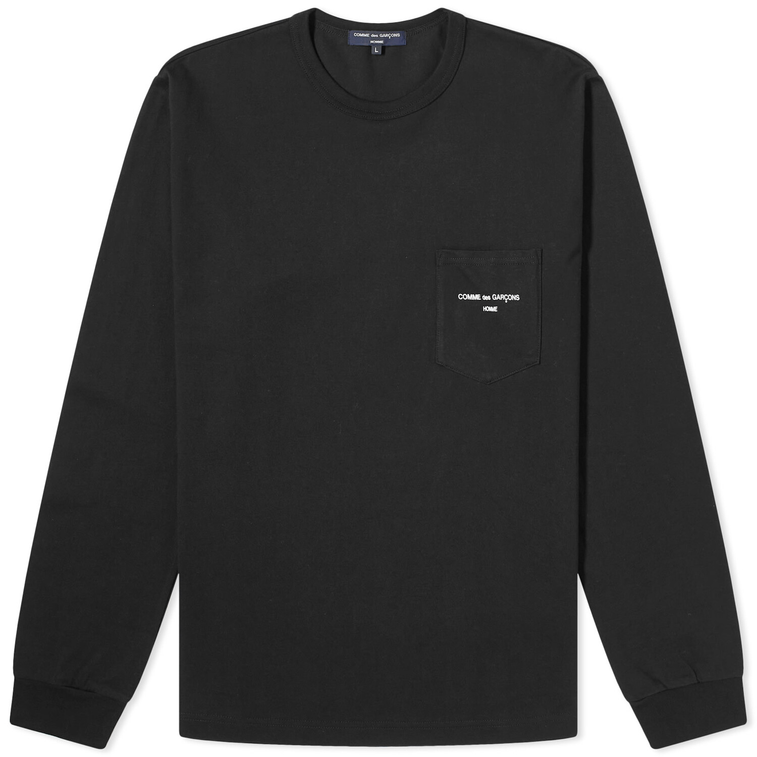 

Лонгслив Comme Des Garçons Homme Pocket Logo Long Sleeve Tee, черный