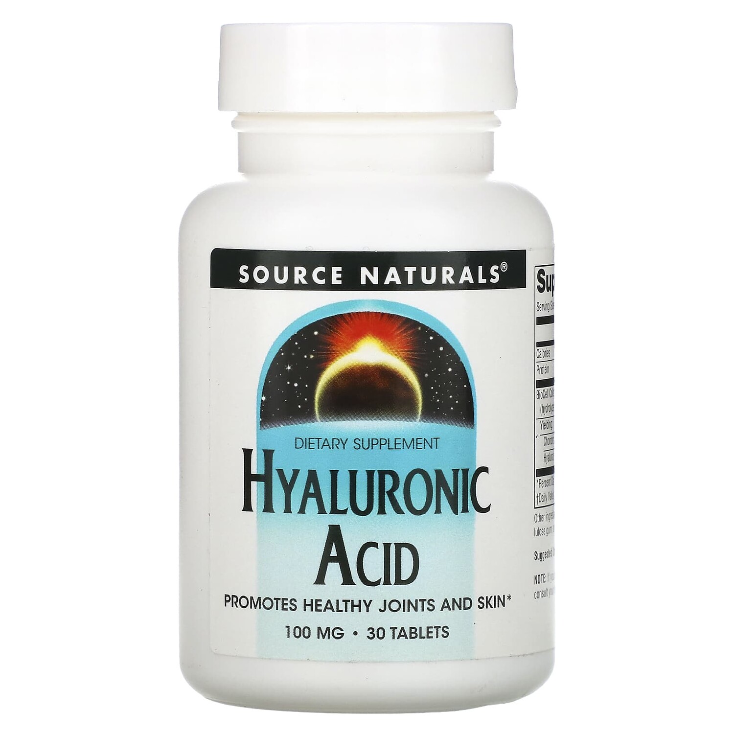 

Гиалуроновая кислота, 100 мг, 30 таблеток, Source Naturals
