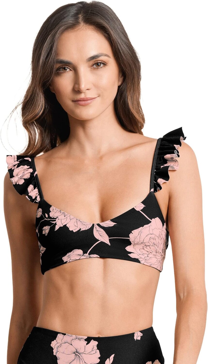 

Купальный топ Maaji Evening Bloom Pearl Fixed Triangle Top, черный