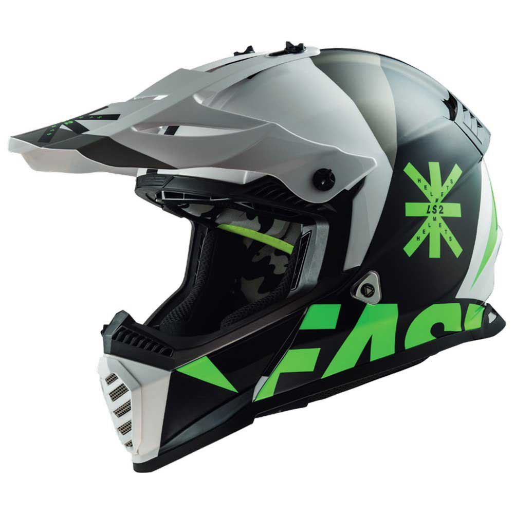 Шлем для мотокросса LS2 MX437 Fast Evo Heavy, черный