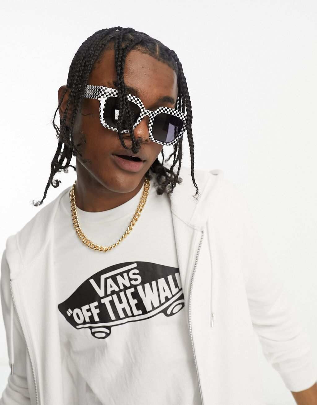 

Солнцезащитные очки Vans Belden в черно-белую шахматную клетку