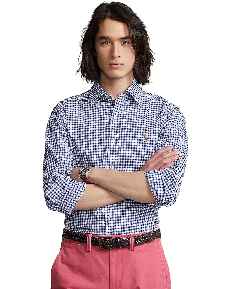цена Рубашка Polo Ralph Lauren Slim Fit Stretch Oxford, цвет BSR Royal/White Stripe