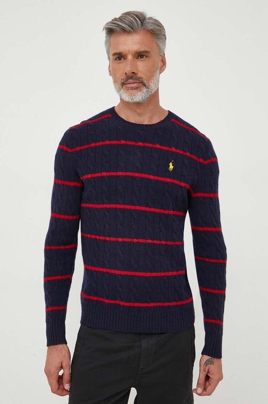 

Шерстяной свитер Polo Ralph Lauren, темно-синий