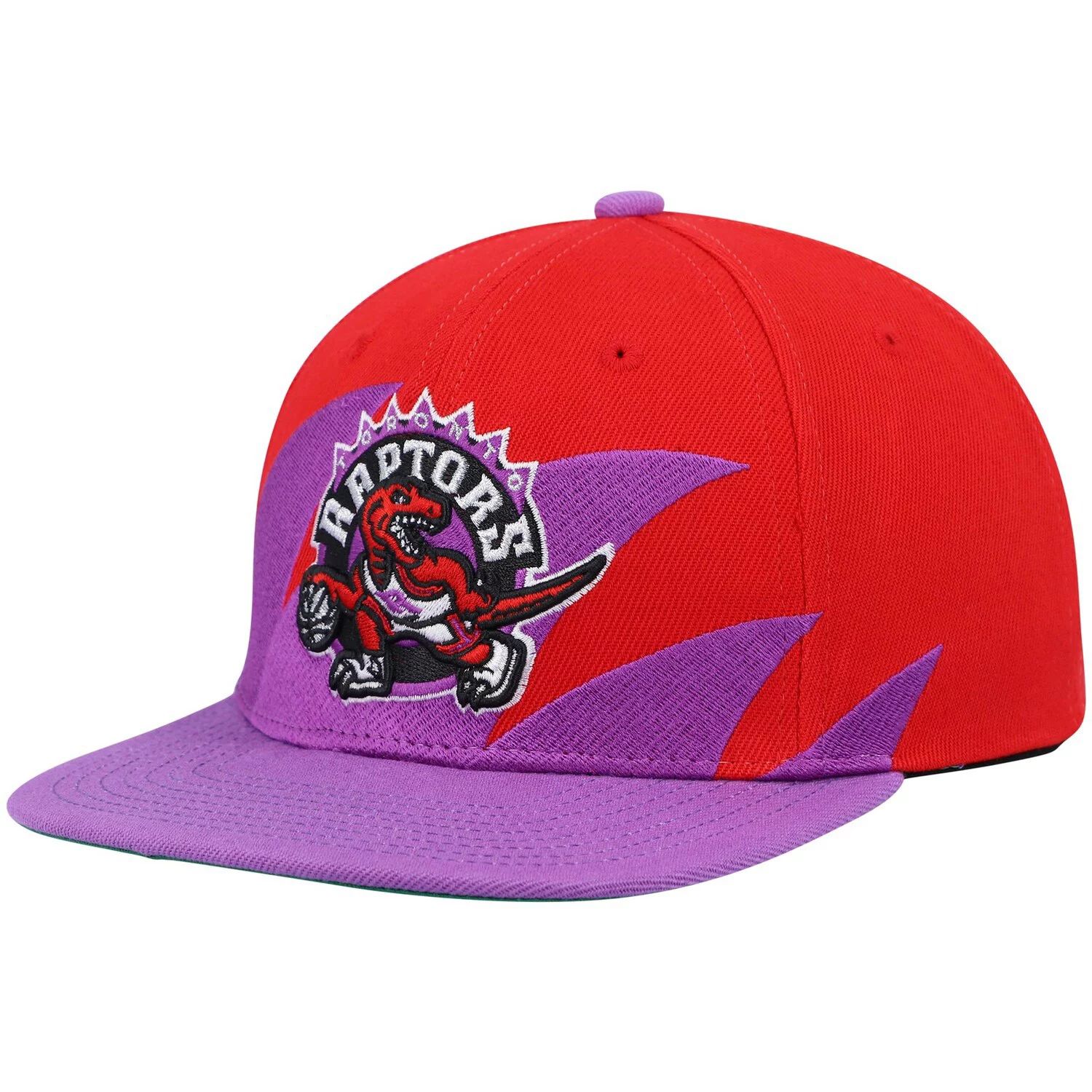 

Мужская кепка Mitchell & Ness красного/фиолетового цвета Toronto Raptors Hardwood Classics Sharktooth Snapback Hat