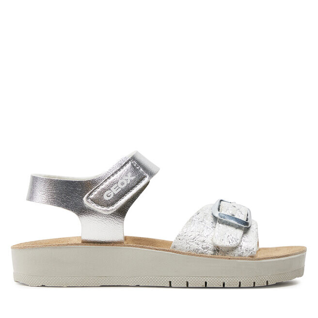 цена Сандалии Geox J Sandal Costarei Gi J15EAB 0BNBL C0434 M Silver/White, серебро