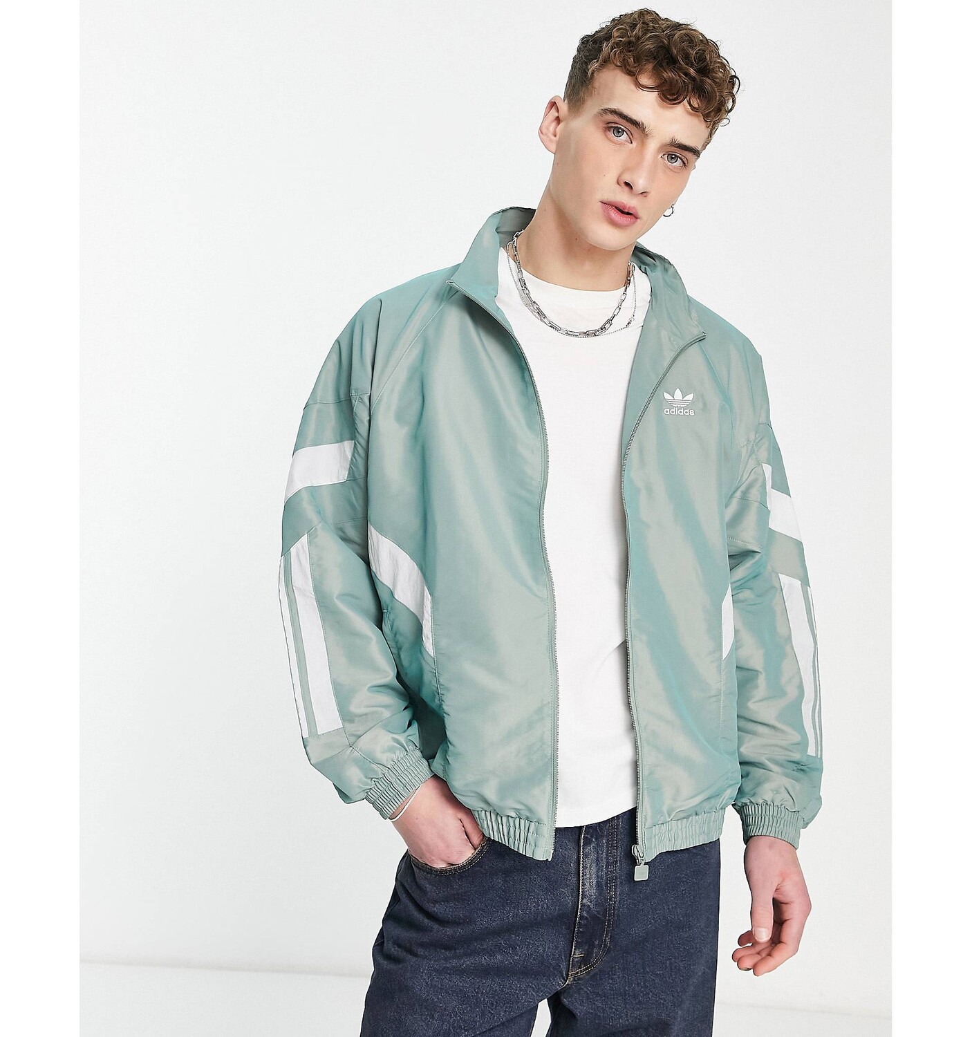 

Зеленая спортивная куртка adidas Originals Rekive