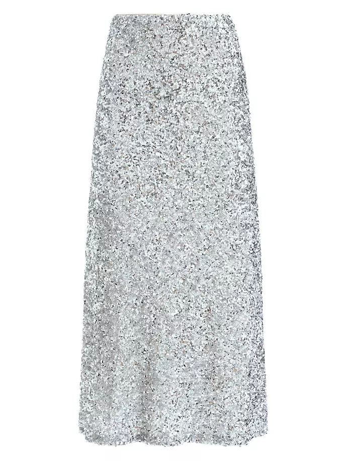 

Юбка-комбинация Maeve с пайетками Alice + Olivia, цвет champagne silver