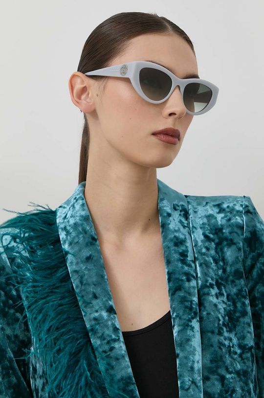 цена Солнцезащитные очки AM0377S Alexander McQueen, серый