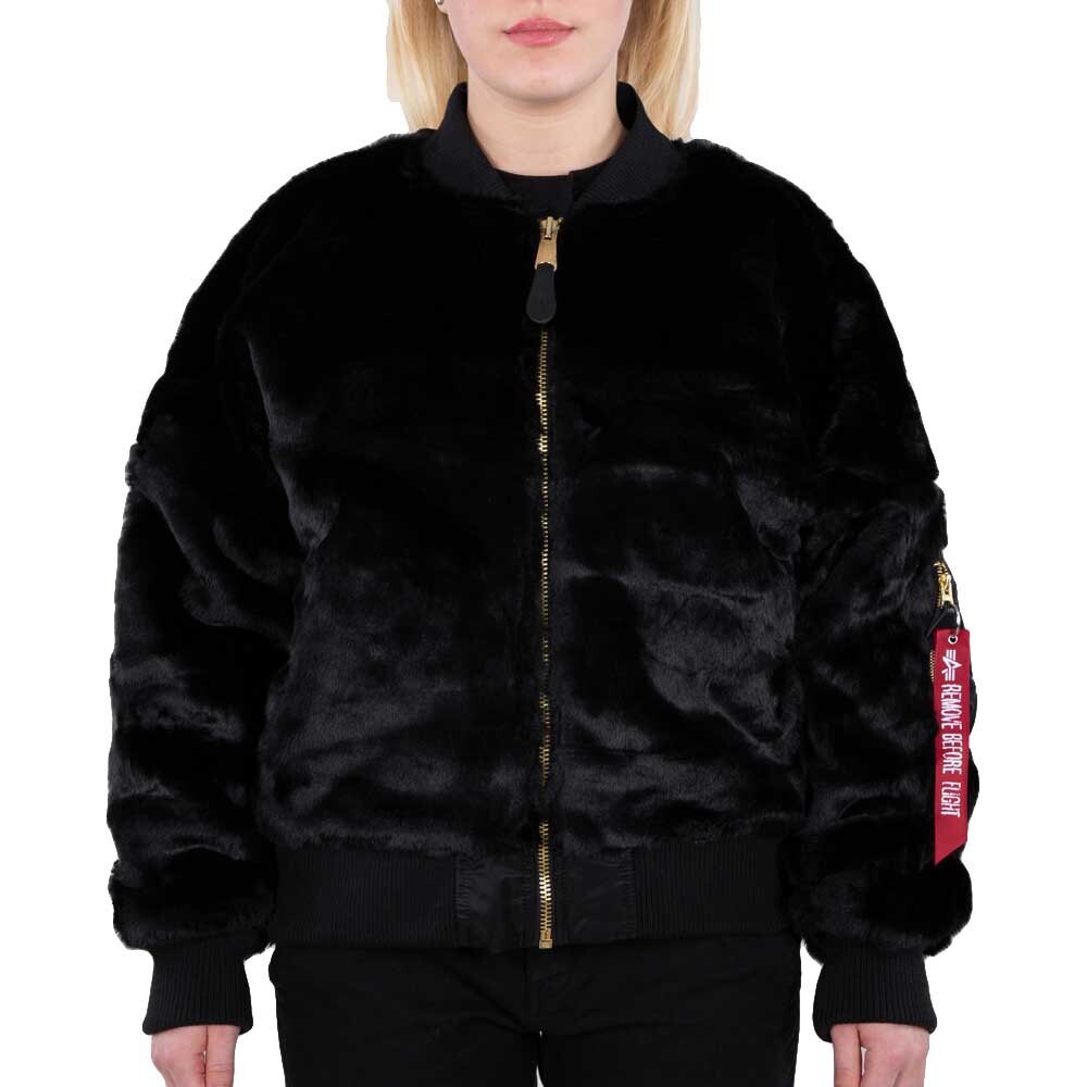 

Куртка Alpha Industries MA-1 OS Fur, черный