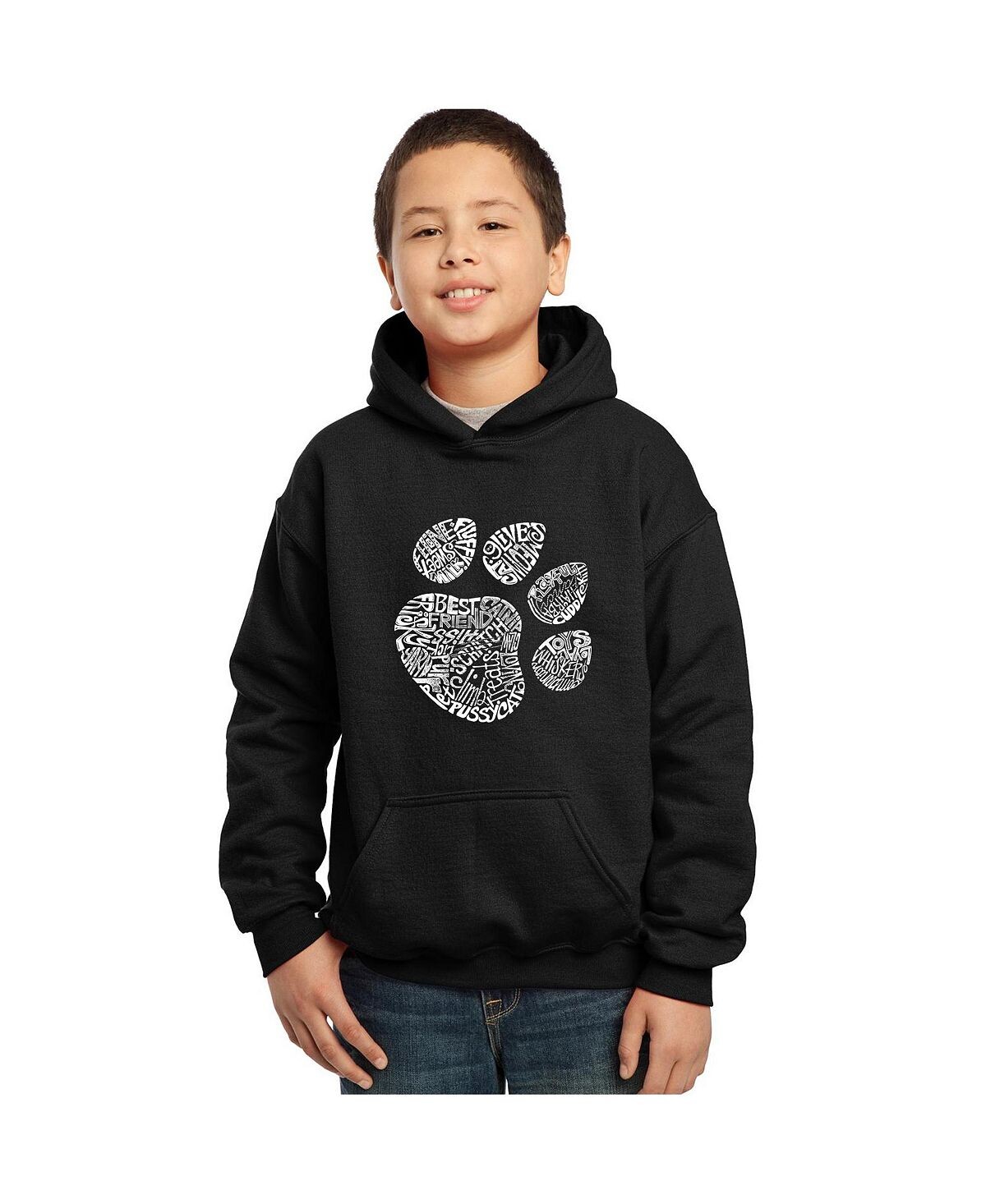 

Толстовка с капюшоном Big Boy's Word Art — Cat Paw LA Pop Art