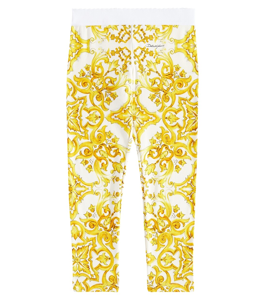 

Леггинсы из хлопкового джерси Майолика Dolce&Gabbana, желтый