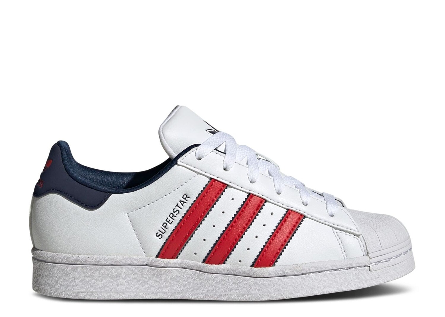 

Кроссовки adidas Superstar Big Kid 'White Scarlet Indigo', белый
