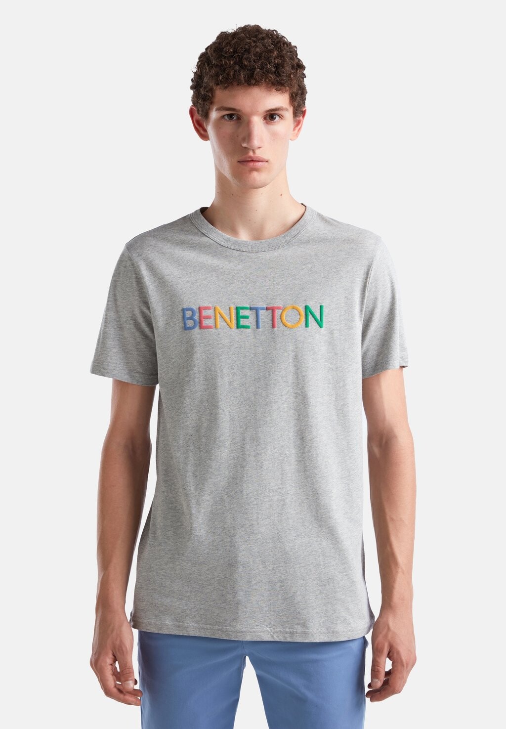 

Футболка с принтом United Colors of Benetton, серый