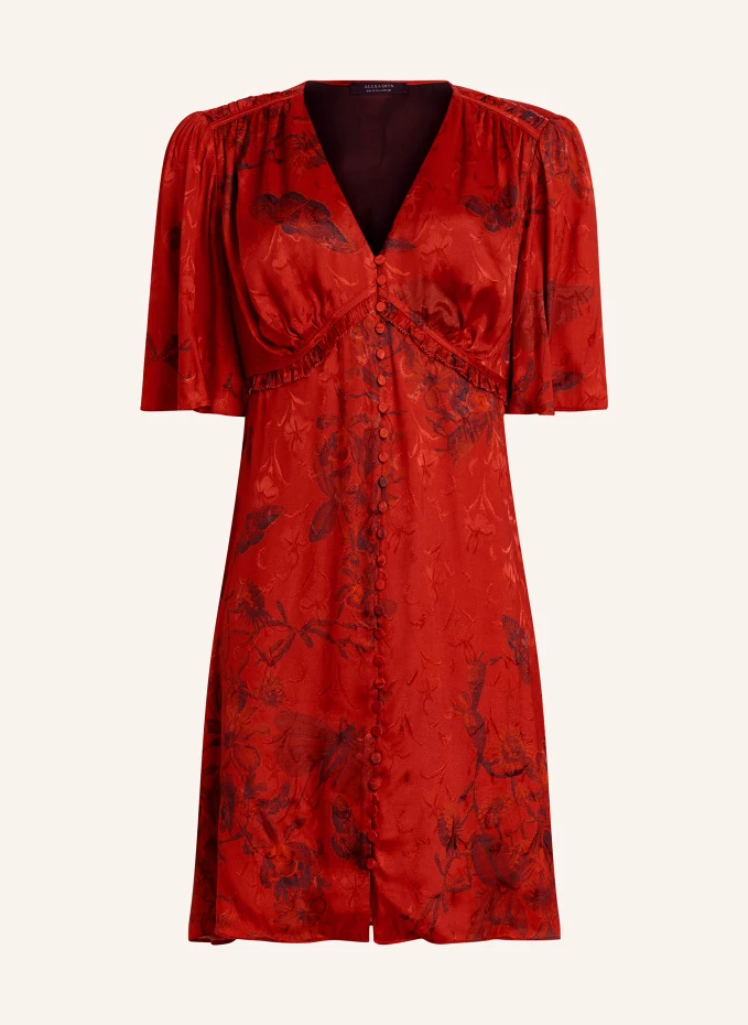 

Tian sanibel атласное платье-рубашка Allsaints, красный