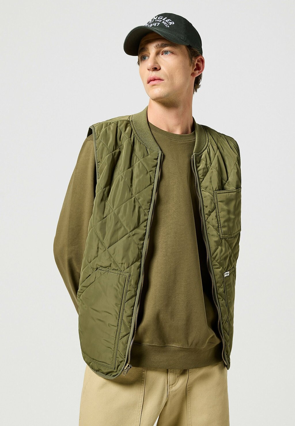 

Бейсболка Wrangler, зеленый меланж