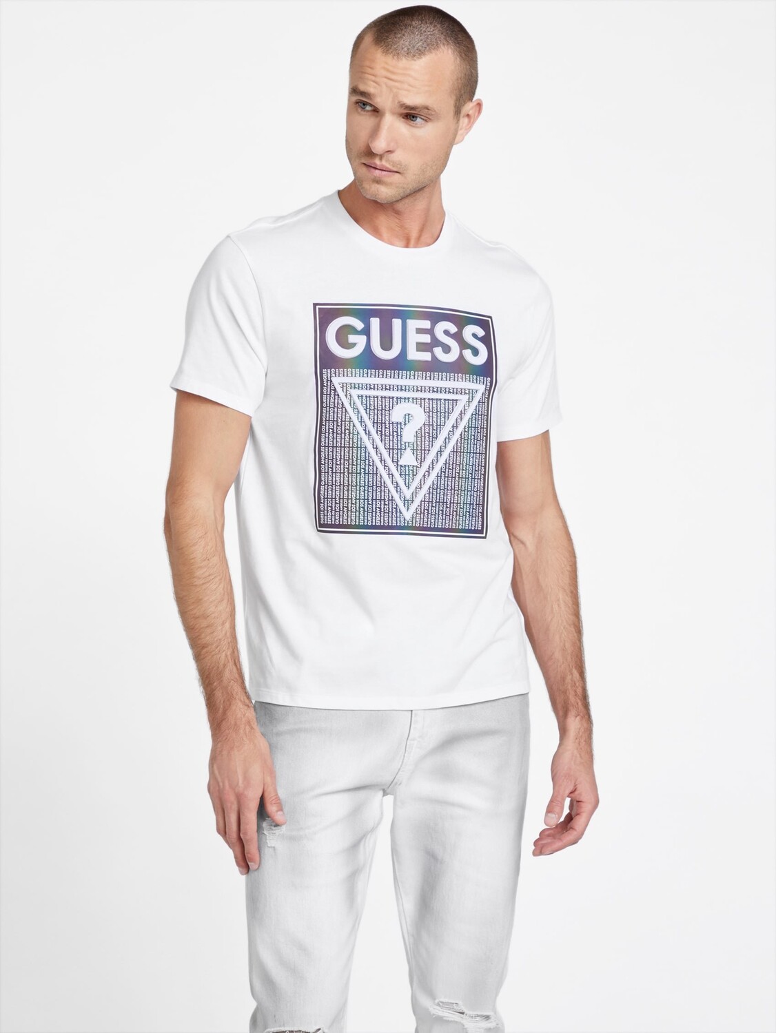 

Футболка с логотипом Quanas Guess Factory, цвет Pure White