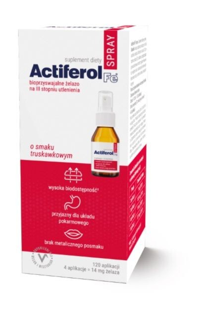 

Железо в каплях для перорального применения Actiferol Żelazo Spray, 60 мл