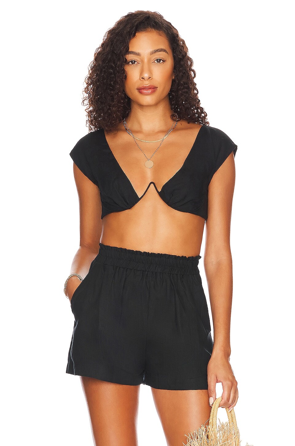 

Топ RUMER Luella Crop, черный