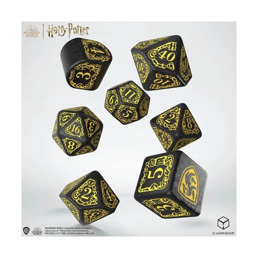 

Набор Poly Set — Хаффлпафф, черный с желтым (7), Harry Potter Dice