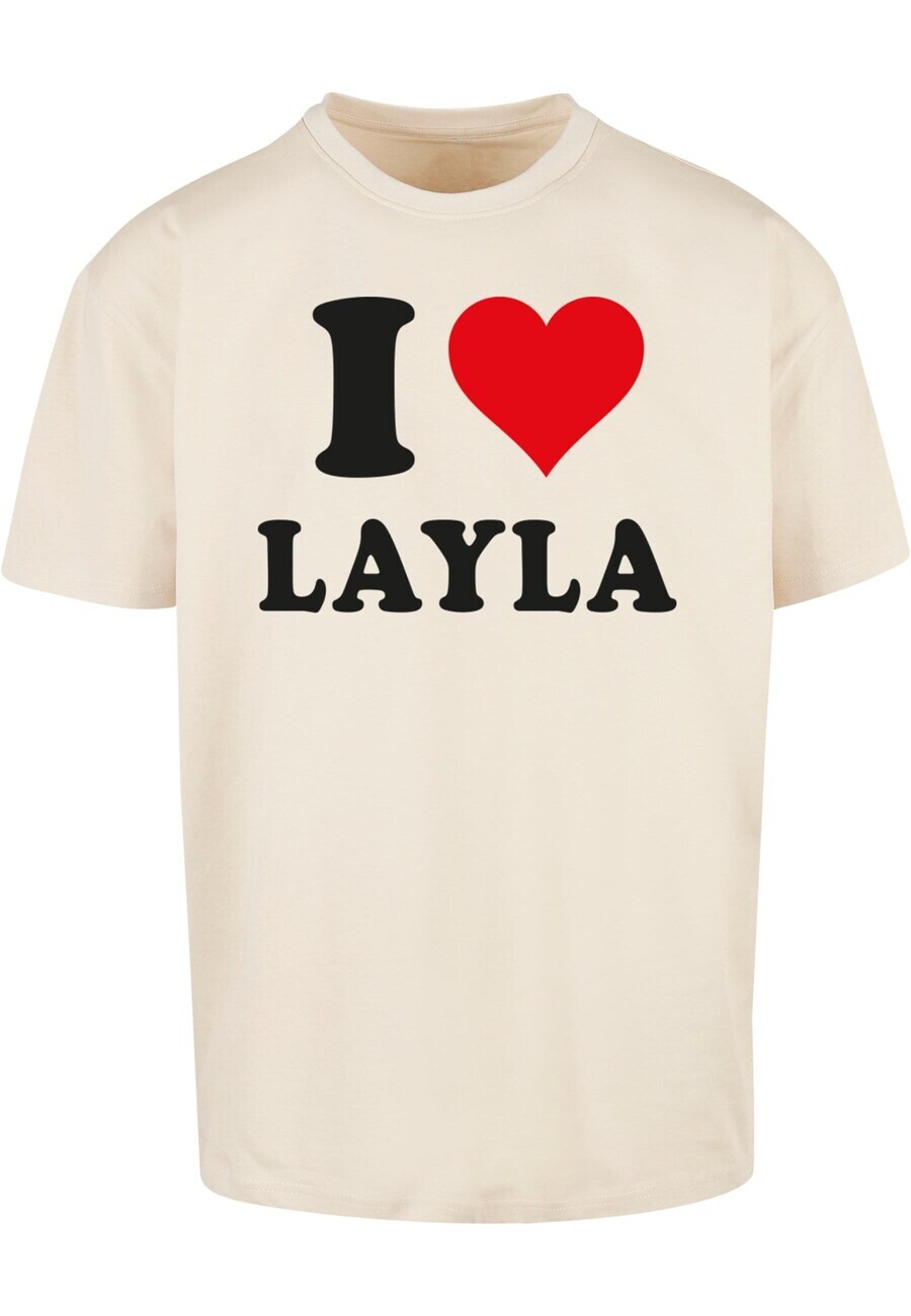 

Футболка Merchcode I LOVE LAYLA, песочный