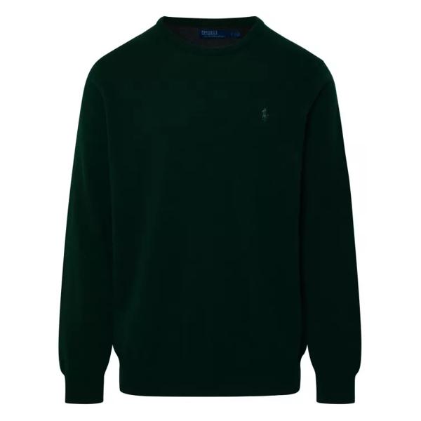 Свитер wool sweater Polo Ralph Lauren, зеленый свитер polo ralph lauren logo striped wool blend sweater цвет multi combo