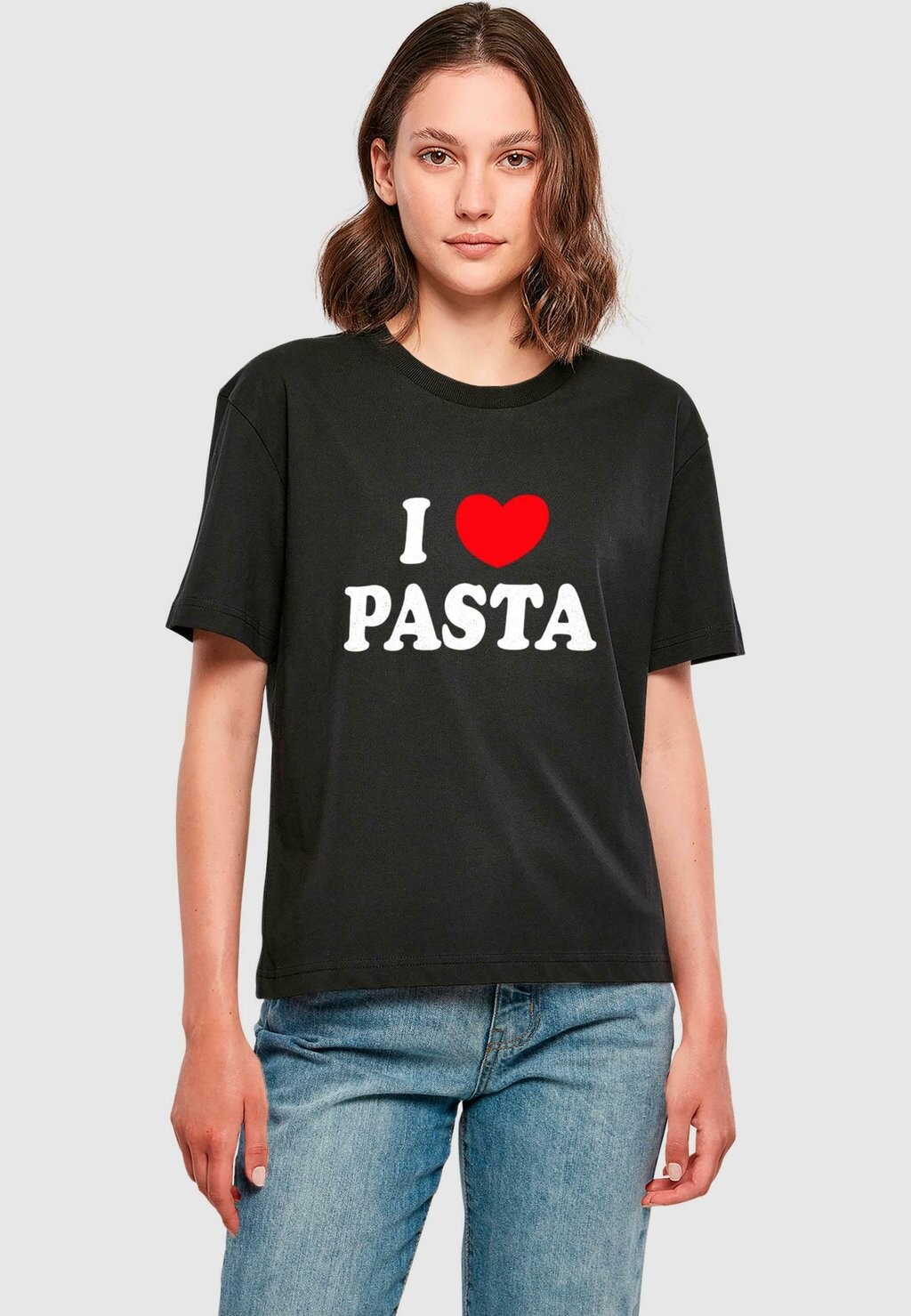 

Футболка с принтом PASTA LOVE Mister Tee, черный