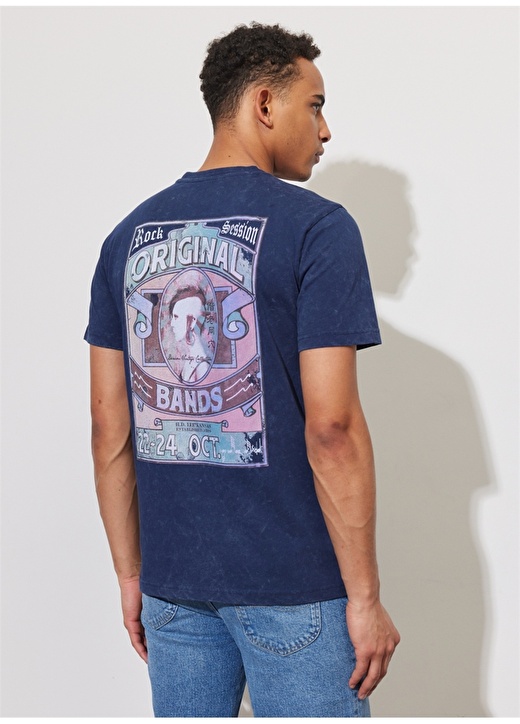 Мужская футболка цвета индиго с круглым вырезом Lee