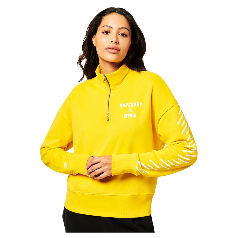 

Толстовка Superdry Code Core Sport Half Zip, желтый
