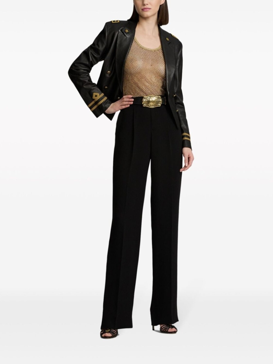 

Сетчатый топ Katai Ralph Lauren Collection, золотистый