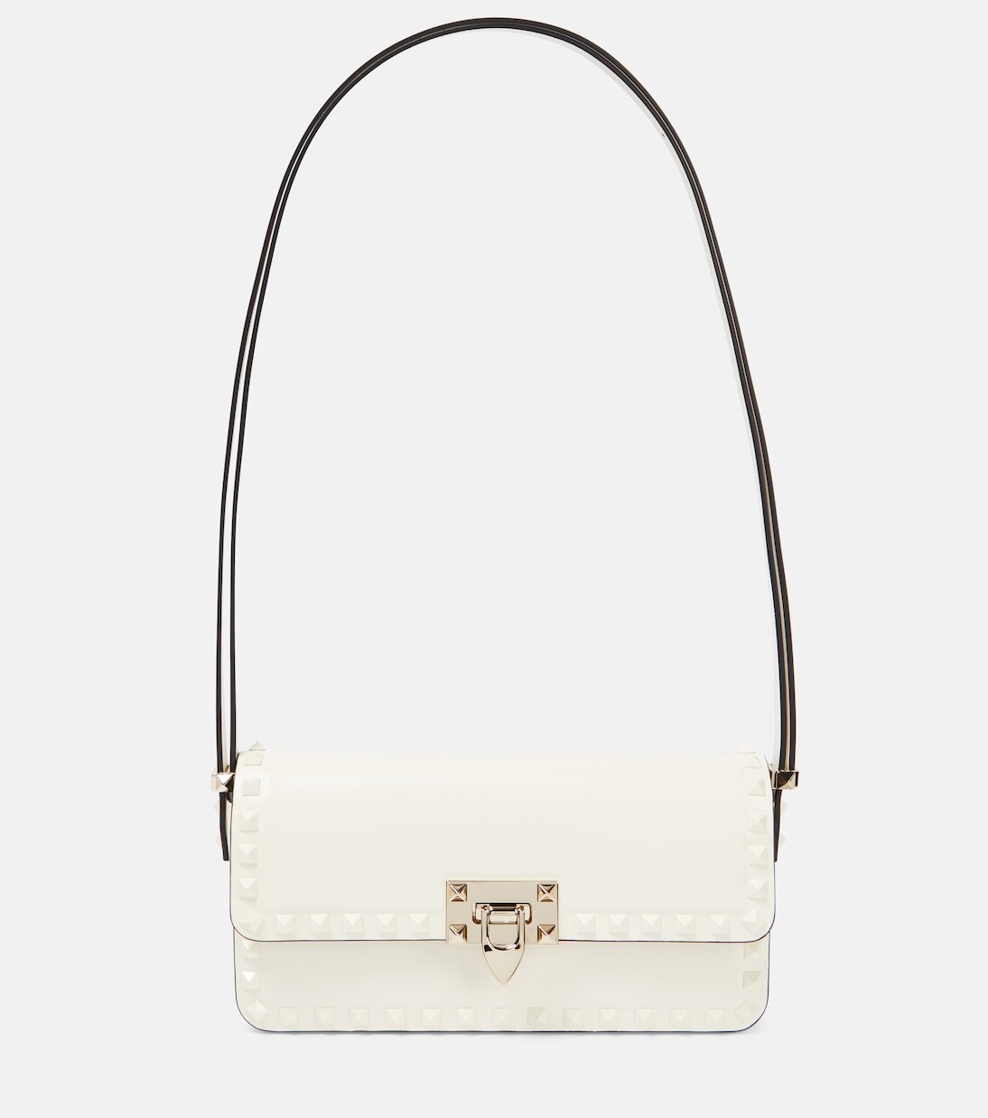 

Маленькая кожаная сумка через плечо rockstud Valentino Garavani, белый