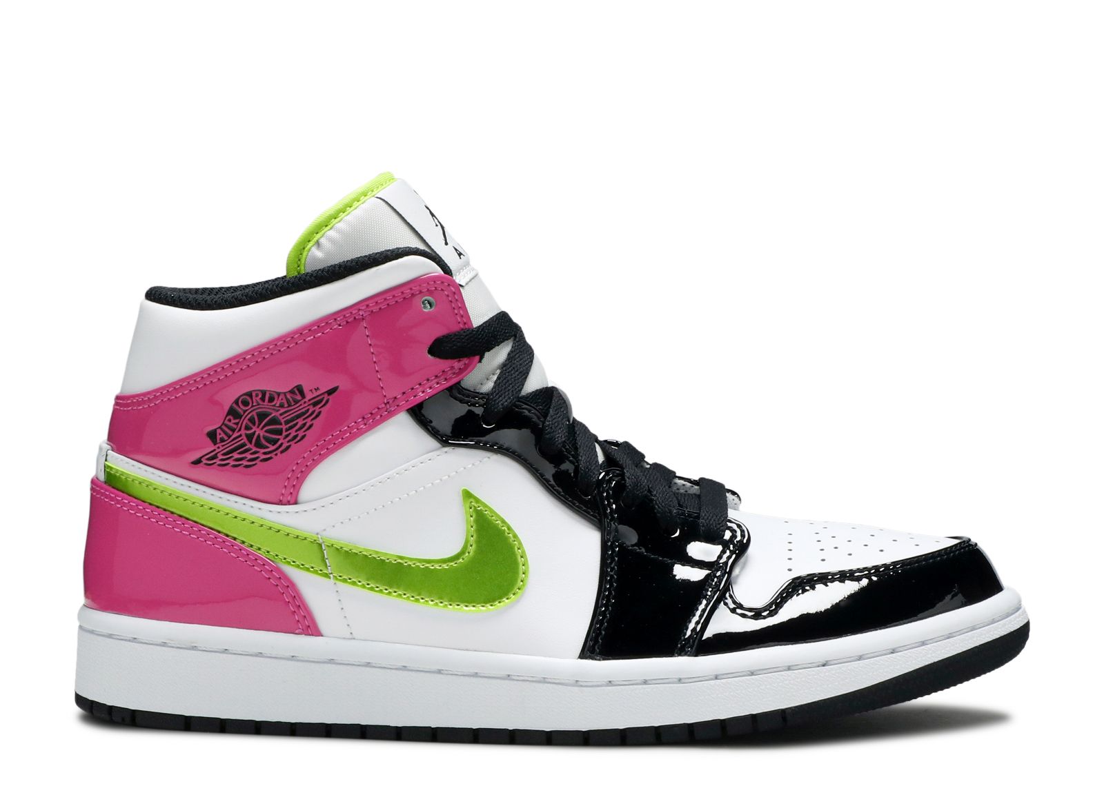 кроссовки air jordan air jordan 1 mid se gs multicolored swoosh белый Кроссовки Air Jordan Air Jordan 1 Mid Se 'Cyber Active Fuchsia', белый