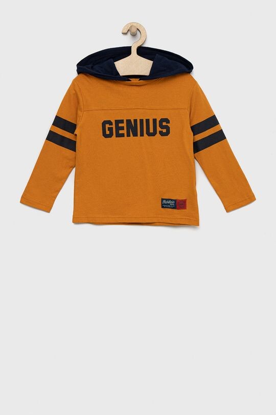 Детская хлопковая футболка GAP с длинными рукавами, желтый