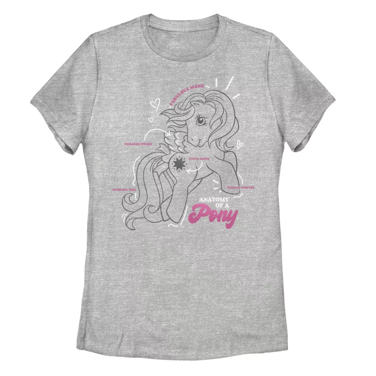 Анатомия футболки с рисунком пони My Little Pony для юниоров My Little Pony детская футболка my little pony pegasister с ретро графикой 1983 года my little pony
