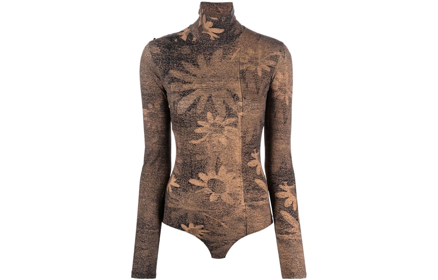 

Боди Mm6 Maison Margiela с цветочным принтом, кофейный