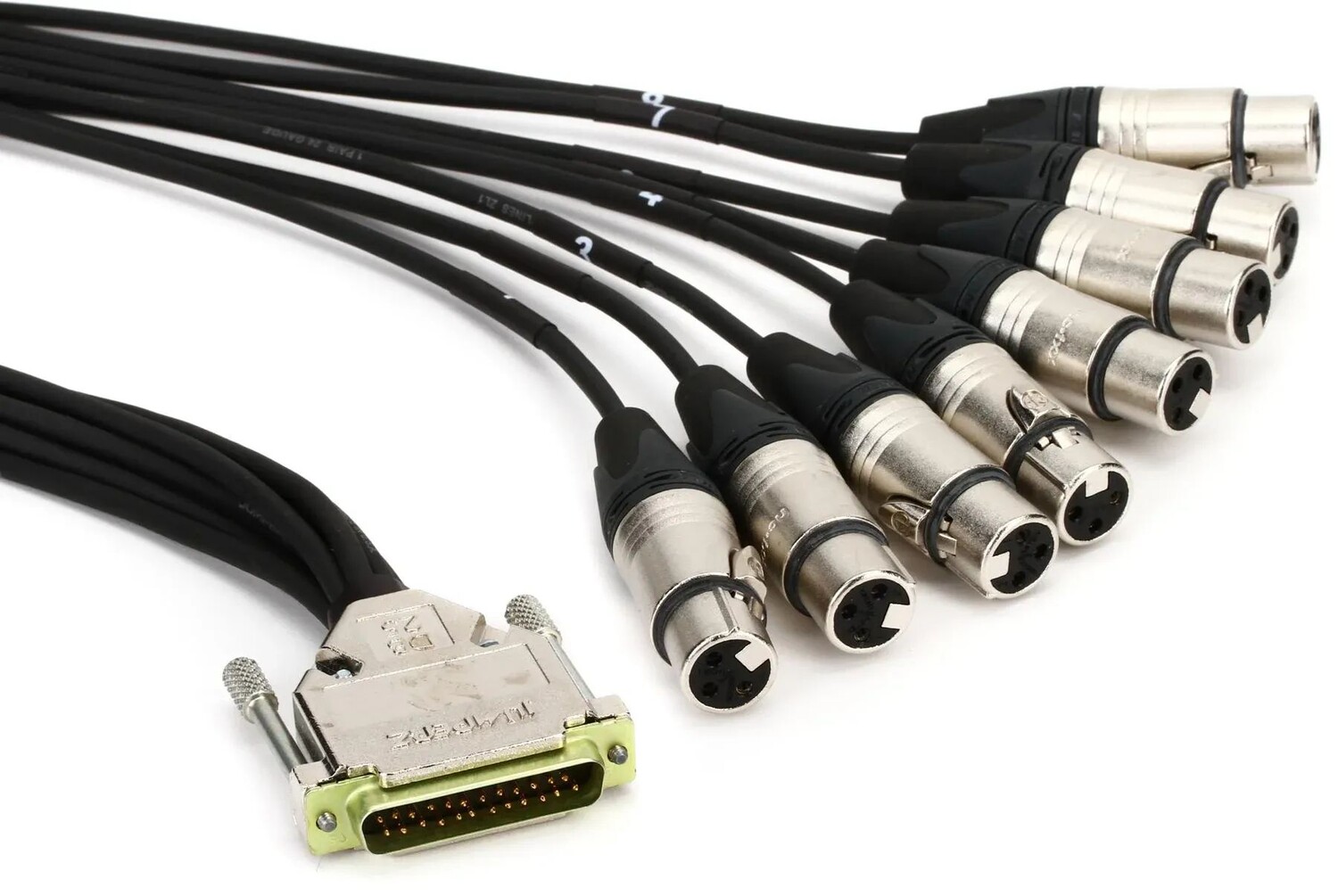 

JUMPERZ JDB25-XLRF ZipLine DB25 — 8-канальный аналоговый аудиоинтерфейсный кабель XLR «мама» — 1,5 фута