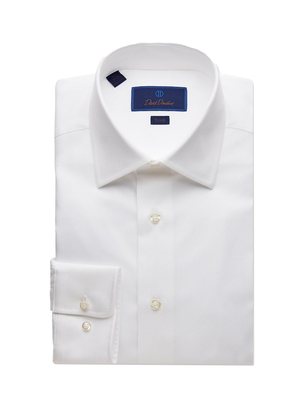 

Классическая рубашка Trim-Fit Royal Oxford David Donahue, белый