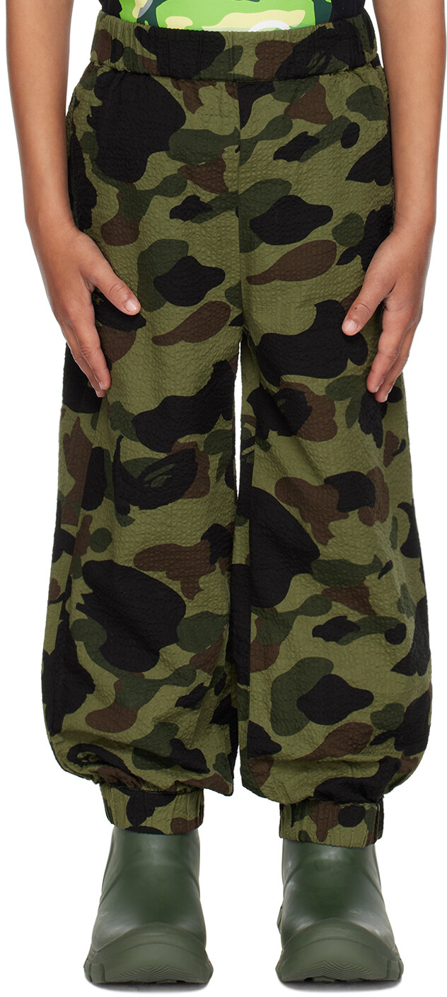 

Детские брюки цвета хаки 1st Camo Lounge BAPE Kids