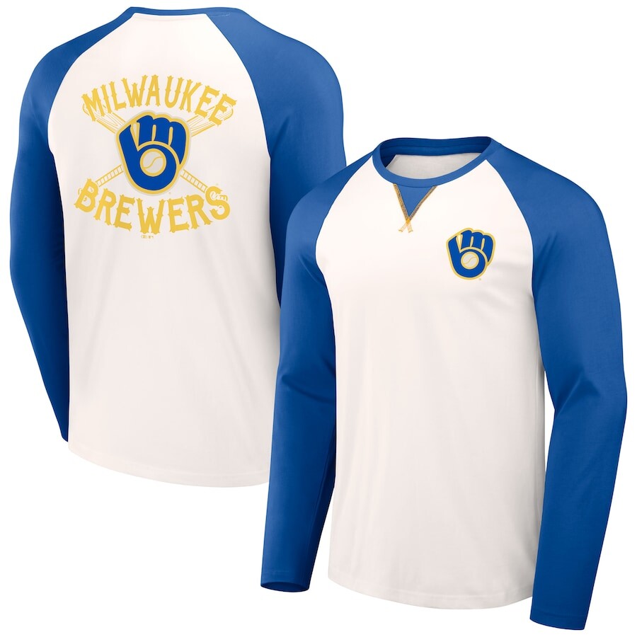 

Футболка с длинным рукавом Darius Rucker Collection by Fanatics Milwaukee Brewers, белый