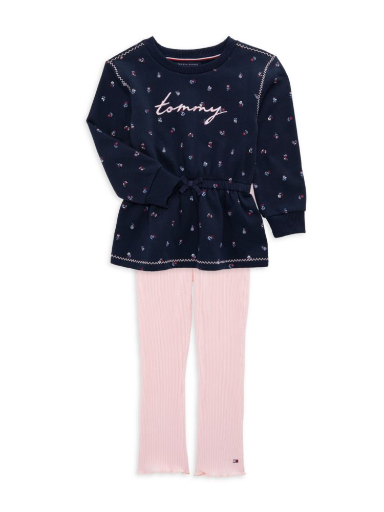 Комплект из двух предметов: свитер и брюки для маленькой девочки Tommy Hilfiger, розовый