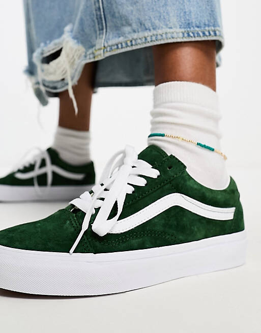 

Зеленые замшевые кроссовки Vans Old Skool, Зеленый
