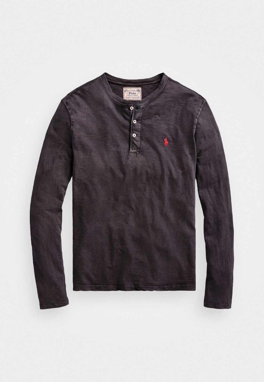 

Футболка с длинными рукавами SLUB JERSEY HENLEY SHIRT Polo Ralph Lauren, черная, Черный
