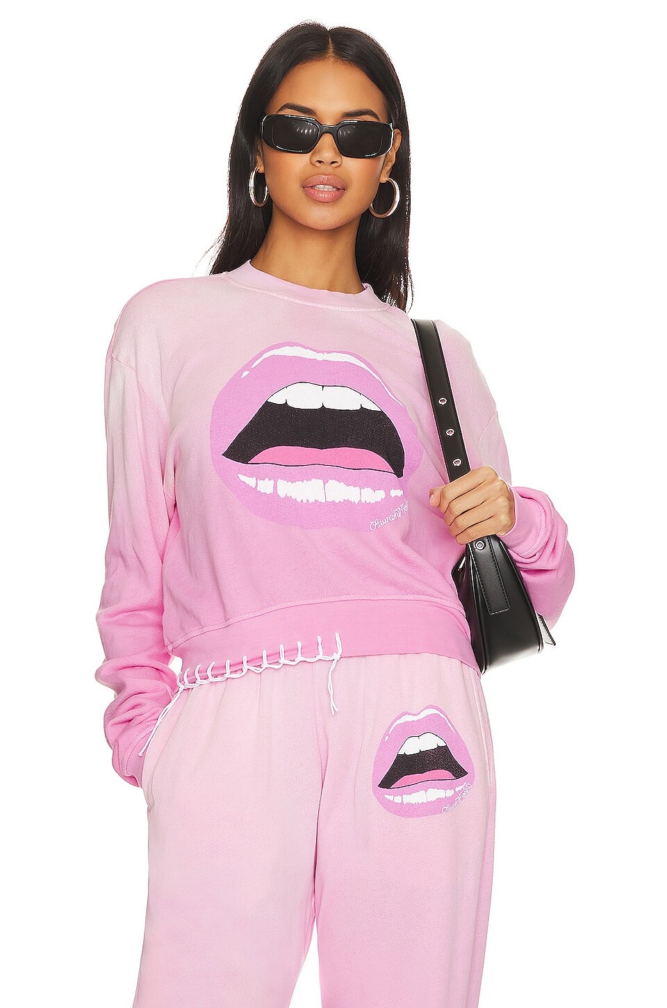 

Толстовка Lauren Moshi Spalding Open Lip, цвет Party Pink Ombre